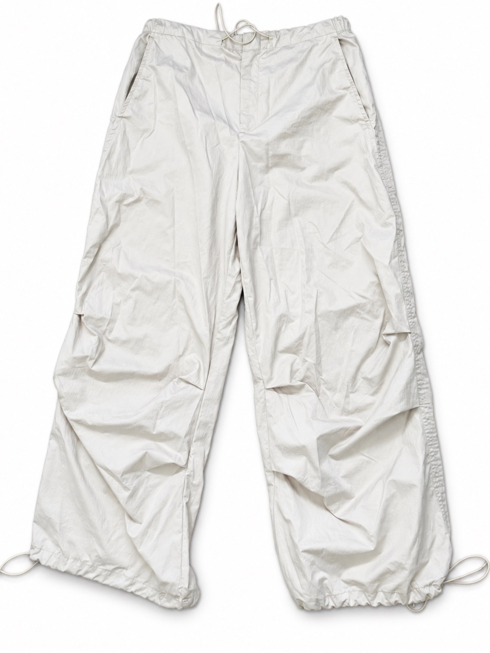 ZARA Beige Parachute Wide-Leg Pants M MEX 28